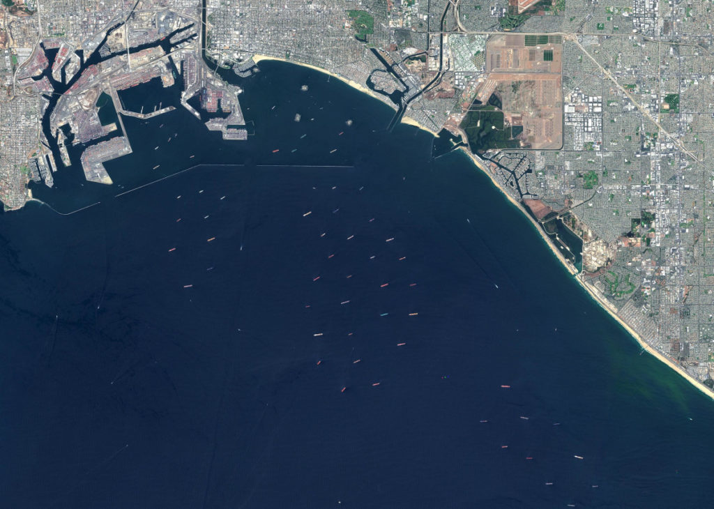 container ships port of LA
