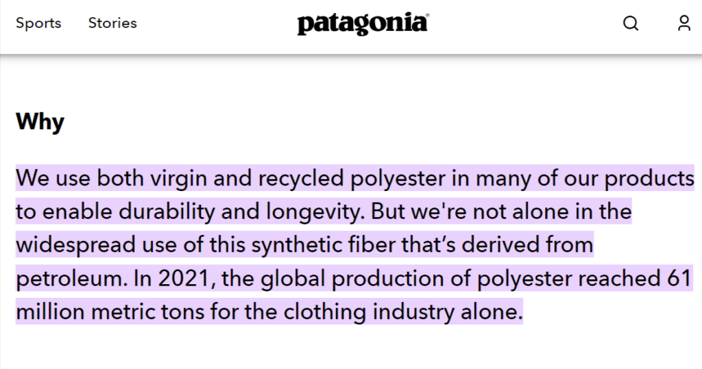 Patagonia recycled polyester