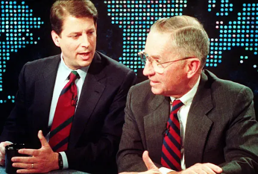 Ross Perot and Al Gore on Larry King Live